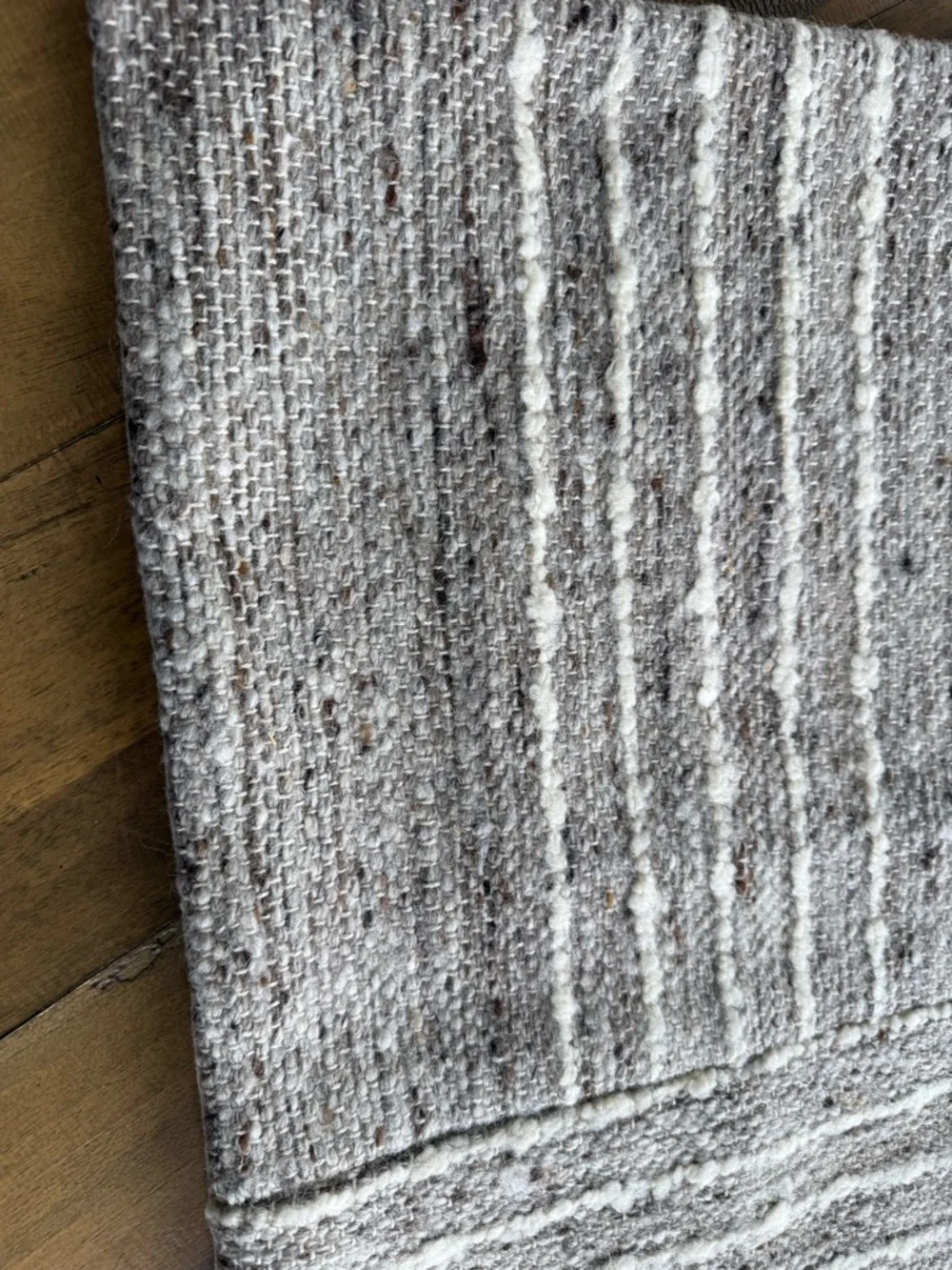 Crate&Barrel Taupe and Cream Textured Accent Pillow Cover - Picture 2 of 3